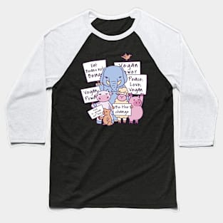 protesting-animals-vegan Baseball T-Shirt